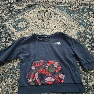 The North Face Kids Navy Floral Sweatshirt